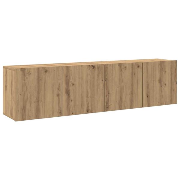 vidaXL TV Cabinets Wall-mounted 2 pcs Artisian Oak 80x30x41 cm