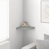 vidaXL Floating Corner Shelf Grey 35x35x3.8 cm MDF