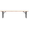 vidaXL Folding Beer Table with 2 Benches 177 cm Pinewood