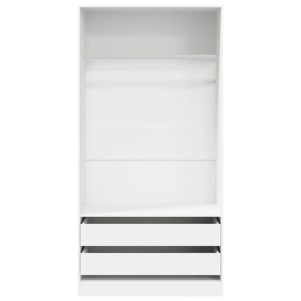 vidaXL Wardrobe White 100x50x200 cm Engineered Wood