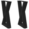 vidaXL Coffee Table Legs 2 pcs Black 38x(42-43.3) cm Steel