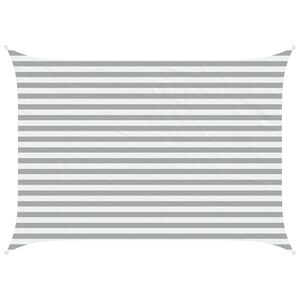vidaXL Sun Shade Sail Light Grey and White 3,5 x 2,5 m