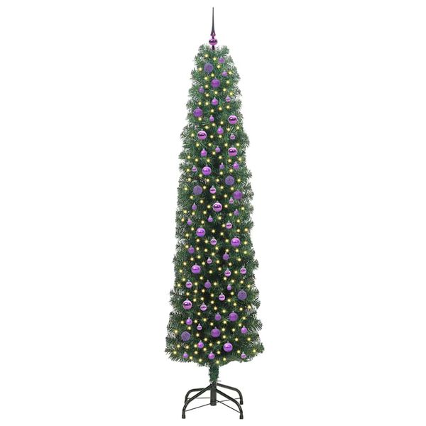 vidaXL Artificial Christmas Tree with 300 LEDs with Stand Green 240 cm