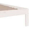 vidaXL Bed Frame without Mattress White Solid Wood 200x200 cm