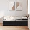 vidaXL Storage Bed Frame Black oak 90 x 190 cm Engineered wood