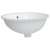 vidaXL Bathroom Sink White 47x39x21 cm Oval Ceramic