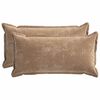 vidaXL Cushion Cover 2 pcs HOUTEN Brown 40 x 80 cm Chenille Fabric