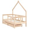 vidaXL Kids Bed Frame with Drawers 70x140 cm Solid Wood Pine