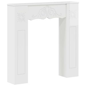 vidaXL Fireplace Surround High Gloss White 102 x 20 x 102 cm