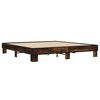 vidaXL Bed Frame without Mattress Smoked Oak 200x200 cm
