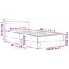 vidaXL Bed Frame with Headboard Old Wood 98.5 x 200 cm Engineered Wood
