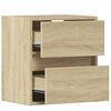 vidaXL TV Wall Cabinets with LED Lights 2 pcs Sonoma Oak 41x31x45 cm