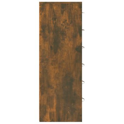 vidaXL Sideboard with 6 Drawers Smoked Oak 50x34x96 cm Engineered Wood