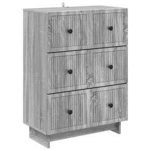 vidaXL Drawer Cabinet 66 x 34.5 x 90 cm Engineered Wood Grey Sonoma
