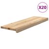 vidaXL Stair Treads 20 pcs Untreated 80x25x2 cm Solid Wood Oak