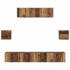 vidaXL TV Cabinet Set Wall-mounted 7 pcs Old Wood Engineered Wood