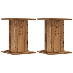vidaXL Plant Stands 2 pcs Old Wood 30x30x40 cm Engineered Wood