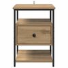 vidaXL Bedside Cabinet with Drawer 2 pcs Artisan Oak 40 x 42 x 56 cm