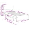 vidaXL Storage Bed Concrete Grey 90 x 200 cm Engineered Wood