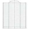 vidaXL Arched Gabion Baskets 5 pcs 200x50x220/240 cm Galvanised Iron