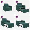 vidaXL Pull out Sofa Bed Single Dark green 90 x 165 x 87 cm Fabric