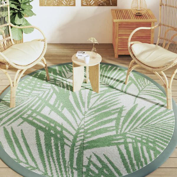 vidaXL Outdoor Carpet ARAKIL Green &Oslash;200 cm PP