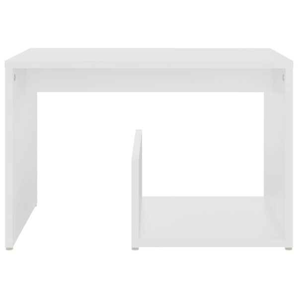 vidaXL Side Table White 59x36x38 cm Engineered Wood