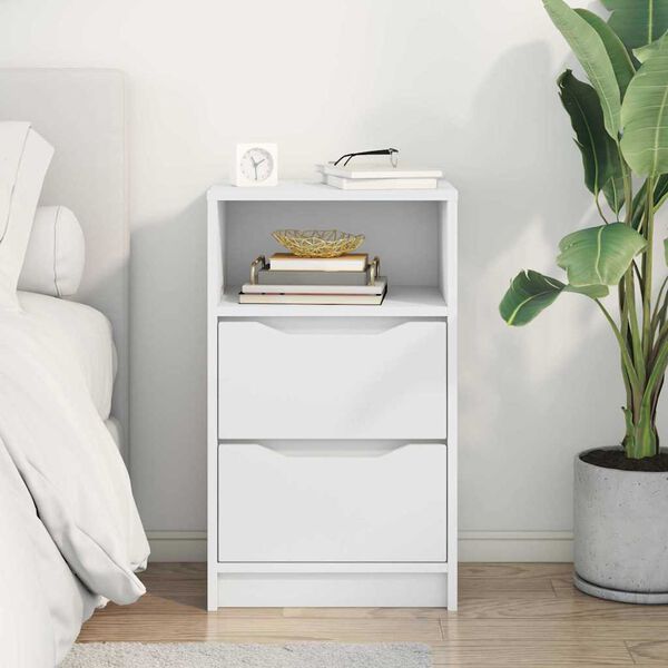 vidaXL Bedside Table White 40 x 30 x 467 cm Engineered Wood