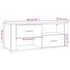 vidaXL TV Cabinet High Gloss White 100x35x40 cm Engineered Wood