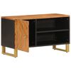vidaXL TV Cabinet Brown and Black 80x31.5x46 cm Solid Wood Mango