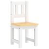 vidaXL 3 Piece Children Table and Chair Set White and Beige MDF