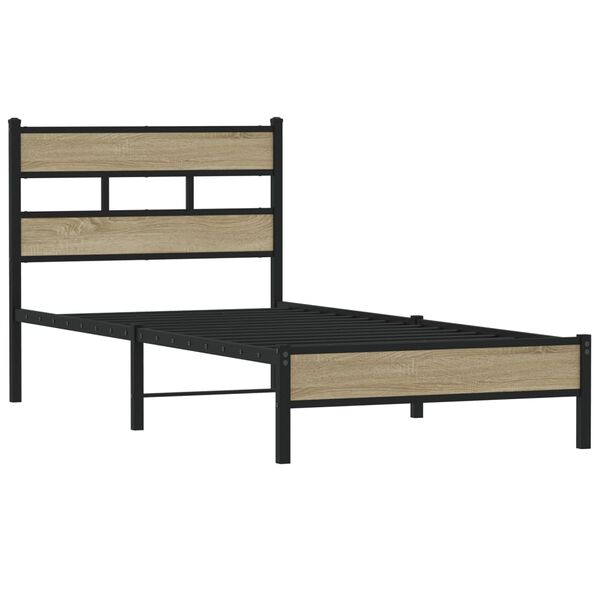 vidaXL Bed Frame without Mattress Sonoma Oak 80x200 cm Engineered Wood