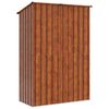 vidaXL Garden Sheds Brown 140.5 x 74 x 200 cm Metal