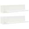 vidaXL Wall Shelves 2 pcs White 75x16.5x16.5 cm Engineered Wood