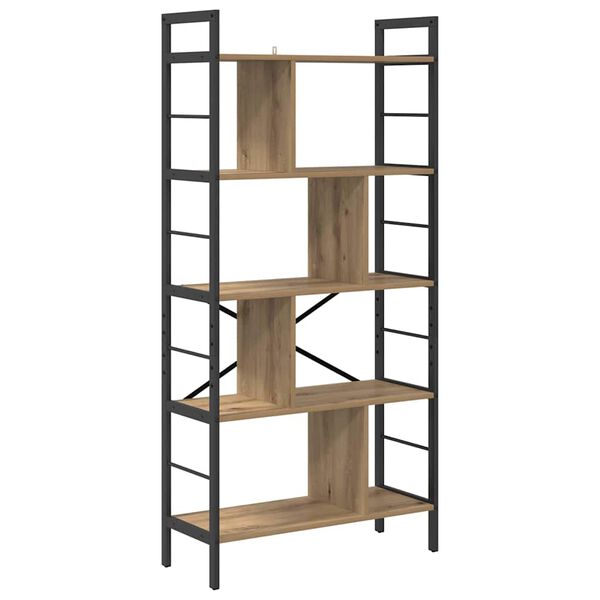 vidaXL Bookshelf Artisan Oak 75 x 30 x 156 cm Engineered Wood