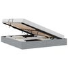 vidaXL Storage Bed with Storage Light Grey 193 x 203 cm Fabric