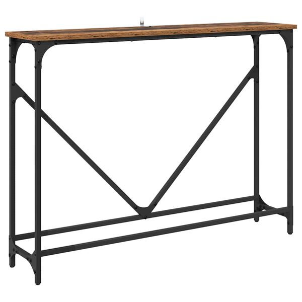 vidaXL Console Table Manual Old Wood 102 x 23 x 75 cm Engineered Wood