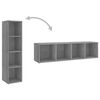 vidaXL 3 Piece TV Cabinet Set Concrete Grey Engineered Wood