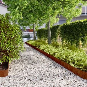 vidaXL Lawn Edgings 50 pcs 15x103 cm Flexible Corten steel