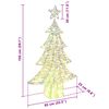 vidaXL Christmas Tree with 160 LEDs Warm white 150 cm PET