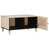 vidaXL Coffee Table with Shelf Beige 80 x 50 x 40 cm Solid Acacia wood