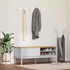 vidaXL Hallway Bench with Shelf White 115 x 40 x 45 cm Solid Pine Wood