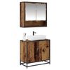 vidaXL Bathroom Furniture Set with Door 2 pcs Old Wood Engineered Wood
