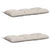 vidaXL Bench Cushions VIANEN 2 pcs 100% Polyester White