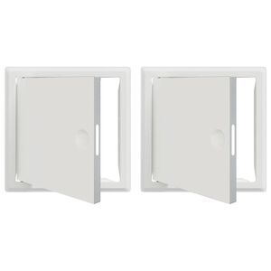 vidaXL Access Panel 2 pcs White 23 x 23 x 3 cm Steel