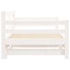 vidaXL Daybed with Trundle without Mattress White 90x190 cm Single Solid Wood