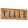 vidaXL Wall-mounted Coat Rack with 5 Hooks Solid Wood Mango