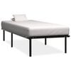 vidaXL Bed Frame without Mattress Black Metal 100x200 cm