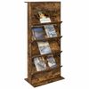 vidaXL Magazine Rack Smoked Oak 70 x 41 x 156 cm Engineered Wood