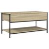 vidaXL Coffee Table Sonoma Oak 100x50x50 cm Engineered Wood and Metal